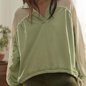 light green mesh pullover